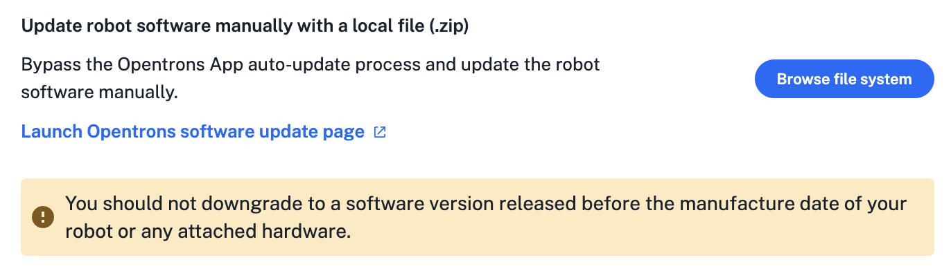 App image showing browse button