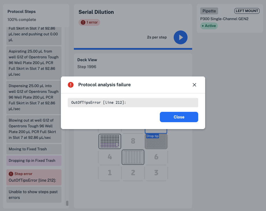 Image showing protocol visualization details for tips, labware, wells, and more.